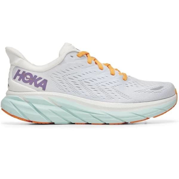 HOKA ONE ONE CLIFTON 8 W WHITE OF BLUE /ORANGE 22 1 HOKA ONE ONE CLIFTON 8 W WHITE OF BLUE /ORANGE 22