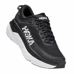 Hoka Bondi 7 Wide 2E Mens Road Running Shoes Black/White -Hoka bondi 7 wide 2e mens road running shoes black white p7678 30322 image