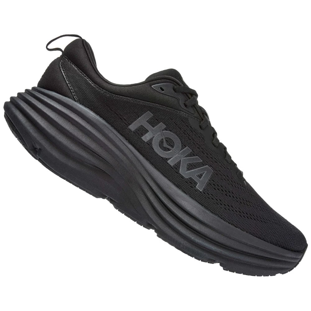 Hoka Bondi 8 Extra Wide 4E Mens Running Shoes Black/Black 1 Hoka Bondi 8 Extra Wide 4E Mens Running Shoes Black/Black