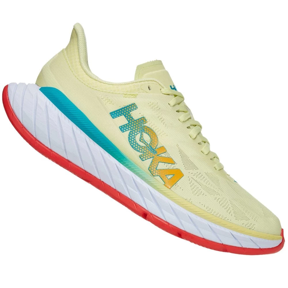 Hoka Carbon X 2 Mens Road Running Shoes Luminary Green/Hot Coral 1 Hoka Carbon X 2 Mens Road Running Shoes Luminary Green/Hot Coral
