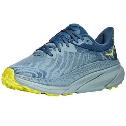 Hoka Challenger 7 Wide 2E Mens Trail Running Shoes Stone Blue/Evening Primrose -Hoka challenger 7 wide 2e mens trail running shoes stone blue evening primrose p8182 32384 image
