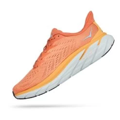 HOKA Clifton 8 Shoes Orange White Women -Hoka hk 0001119394 sbs 003