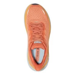 HOKA Clifton 8 Shoes Orange White Women -Hoka hk 0001119394 sbs 004