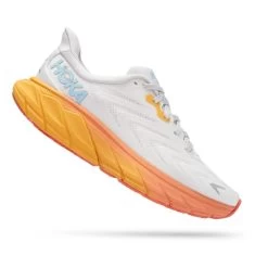 HOKA Arahi 6 Running Shoes White Light Blue Orange Women