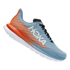 HOKA Mach 5 Running Shoes Grey White Orange