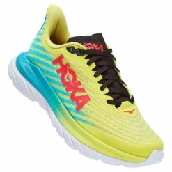 HOKA Mach 5 Shoes Green Blue Red Women
