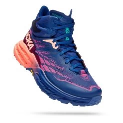 HOKA Speedgoat 5 Mid GORE-TEX Boots Electric Blue Orange Salmon Women 9 HOKA Speedgoat 5 Mid GORE-TEX Boots Electric Blue Orange Salmon Women -Hoka hk 0001127919 bbc 004