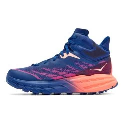 HOKA Speedgoat 5 Mid GORE-TEX Boots Electric Blue Orange Salmon Women 11 HOKA Speedgoat 5 Mid GORE-TEX Boots Electric Blue Orange Salmon Women -Hoka hk 0001127919 bbc 006