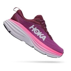 HOKA Bondi 8 Shoes Pink Lilac Grey Women