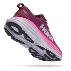 HOKA Bondi 8 Shoes Pink Lilac Grey Women -Hoka hk 0001127952 bgw 003