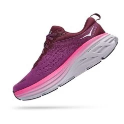 HOKA Bondi 8 Shoes Pink Lilac Grey Women -Hoka hk 0001127952 bgw 004