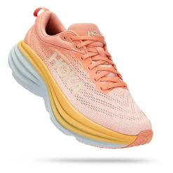 HOKA Bondi 8 Shoes Orange White Yellow Women