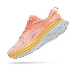 HOKA Bondi 8 Shoes Orange White Yellow Women -Hoka hk 0001127952 scp 004