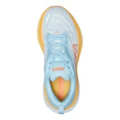 HOKA Bondi 8 Shoes White Light Blue Orange Women 10 HOKA Bondi 8 Shoes White Light Blue Orange Women -Hoka hk 0001127952 ssc 005