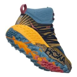 HOKA Speedgoat Mid 2 GORE-TEX Trail Running Shoes Black Blue Yellow Women -Hoka hk 1106533 pbsf 003