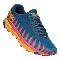 HOKA Torrent 2 Trail Running Shoes Blue Orange Women