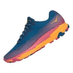 HOKA Torrent 2 Trail Running Shoes Blue Orange Women -Hoka hk 1110497 mbsf 004
