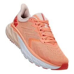 HOKA Arahi 5 Shoes Salmon Red White Women