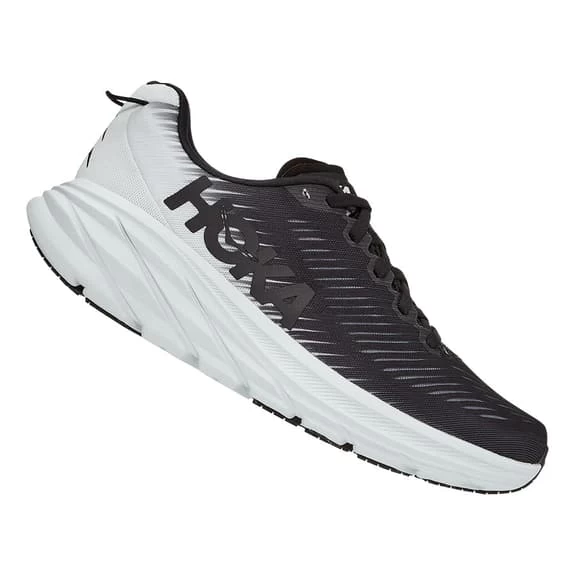 HOKA Rincon 3 Shoes Black White Women 2 HOKA Rincon 3 Shoes Black White Women - Image 2