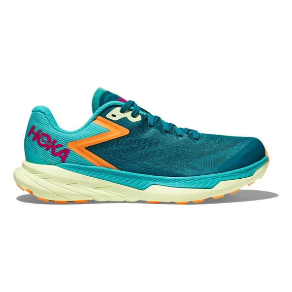 HOKA Zinal Shoes Green Turquoise Orange Fuchsia 2 HOKA Zinal Shoes Green Turquoise Orange Fuchsia - Image 2