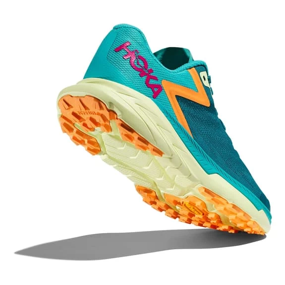 HOKA Zinal Shoes Green Turquoise Orange Fuchsia 4 HOKA Zinal Shoes Green Turquoise Orange Fuchsia - Image 4