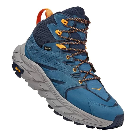 HOKA Anacapa Mid GORE-TEX Boots Navy Blue Orange 1 HOKA Anacapa Mid GORE-TEX Boots Navy Blue Orange