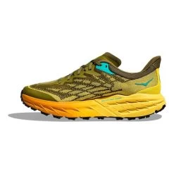 HOKA Speedgoat 5 Shoes Khaki Green Orange Yellow -Hoka hk 1123157 apf 002