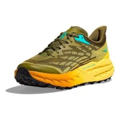 HOKA Speedgoat 5 Shoes Khaki Green Orange Yellow -Hoka hk 1123157 apf 003