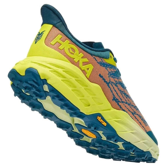 HOKA Speedgoat 5 Shoes Blue Orange Yellow 3 HOKA Speedgoat 5 Shoes Blue Orange Yellow - Image 3