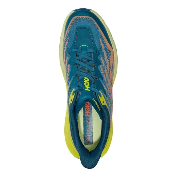 HOKA Speedgoat 5 Shoes Blue Orange Yellow 5 HOKA Speedgoat 5 Shoes Blue Orange Yellow - Image 5