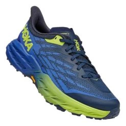 HOKA Speedgoat 5 Running Shoes Blue Yellow