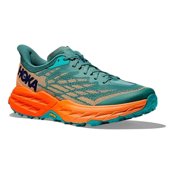 HOKA Speedgoat 5 Shoes Fluorescent Green Orange 2 HOKA Speedgoat 5 Shoes Fluorescent Green Orange - Image 2