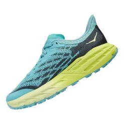 HOKA Speedgoat 5 Shoes Light Blue Yellow Women -Hoka hk 1123158 csg 004