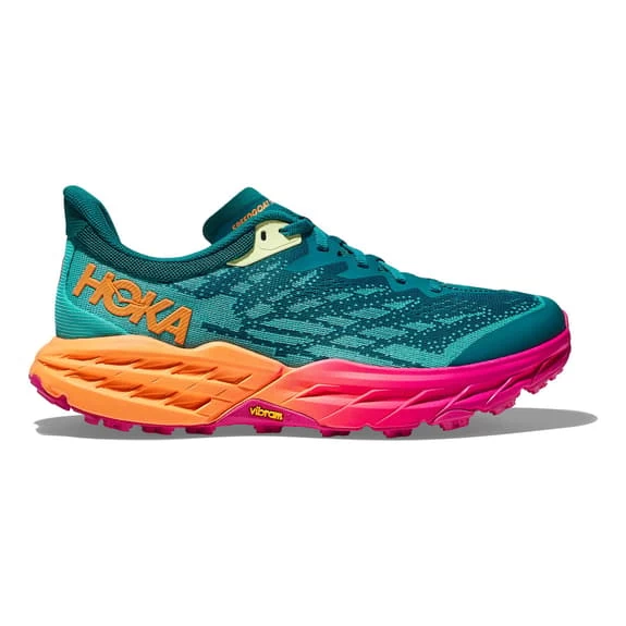 HOKA Speedgoat 5 Shoes Green Turquoise Orange Fuchsia Women 2 HOKA Speedgoat 5 Shoes Green Turquoise Orange Fuchsia Women - Image 2