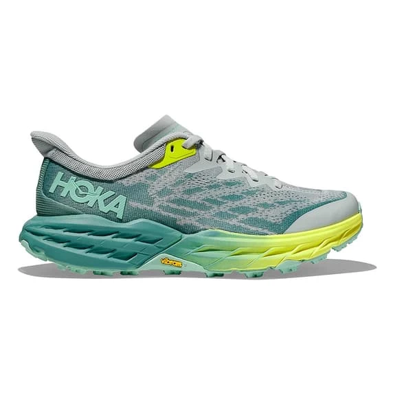 HOKA Speedgoat 5 Shoes Green Grey Yellow Women 2 HOKA Speedgoat 5 Shoes Green Grey Yellow Women - Image 2