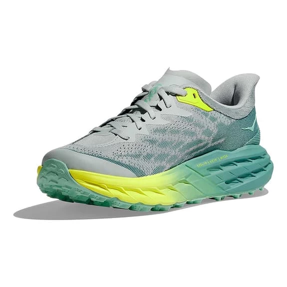 HOKA Speedgoat 5 Shoes Green Grey Yellow Women 4 HOKA Speedgoat 5 Shoes Green Grey Yellow Women - Image 4