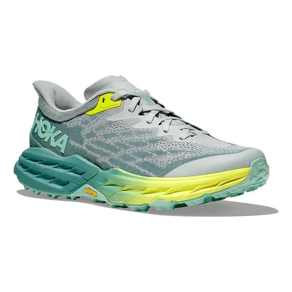 HOKA Speedgoat 5 Shoes Green Grey Yellow Women 5 HOKA Speedgoat 5 Shoes Green Grey Yellow Women - Image 5