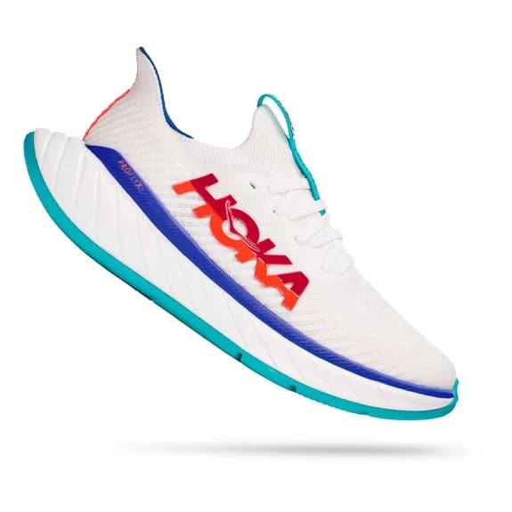 HOKA Carbon X 3 Shoes White Orange Blue Women 1 HOKA Carbon X 3 Shoes White Orange Blue Women