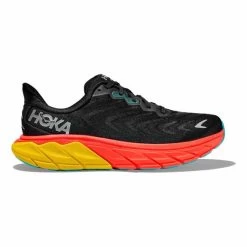 HOKA Arahi 6 Shoes Black Yellow Red