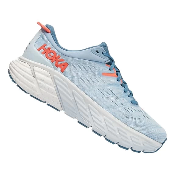 HOKA Gaviota 4 Shoes Light Blue Orange Women 2 HOKA Gaviota 4 Shoes Light Blue Orange Women - Image 2