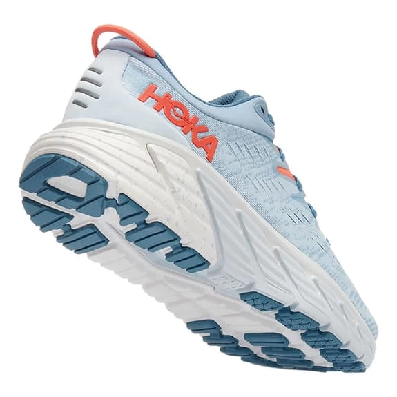 HOKA Gaviota 4 Shoes Light Blue Orange Women 3 HOKA Gaviota 4 Shoes Light Blue Orange Women - Image 3
