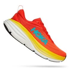 HOKA Bondi 8 Shoes Red Orange Yellow Blue