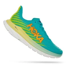 HOKA Mach 5 Running Shoes Blue Turquoise Yellow Orange