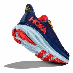 HOKA Clifton 9 Shoes Dark Blue Bright Red Yellow -Hoka hk 1127895 bbd 004