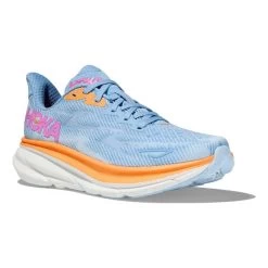 HOKA Clifton 9 Shoes Light Blue Orange Pink Women -Hoka hk 1127896 abi 006