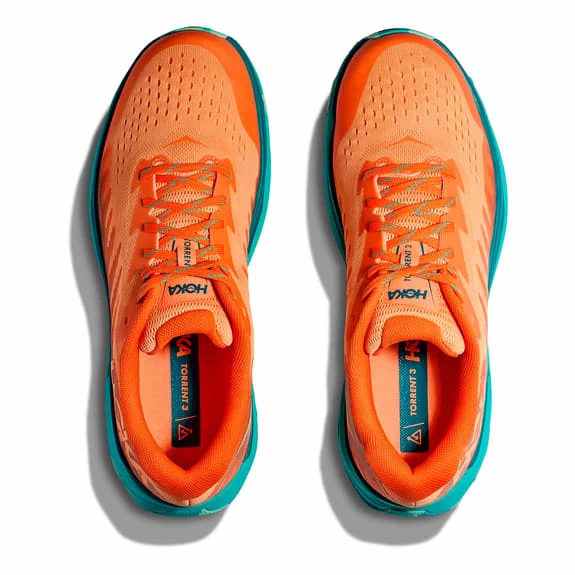 HOKA Torrent 3 Shoes Orange Turquoise Blue 5 HOKA Torrent 3 Shoes Orange Turquoise Blue - Image 5