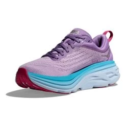 HOKA Bondi 8 Shoes Purple Light Blue White Women -Hoka hk 1127952 cvp 003