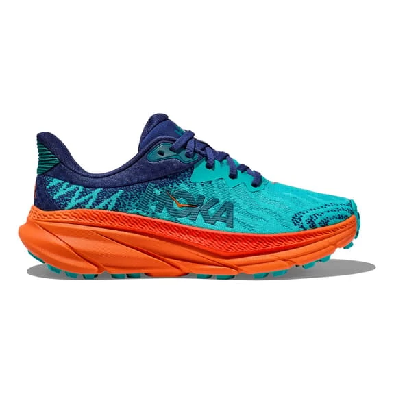 HOKA Challenger ATR 7 Shoes Turquoise Blue Orange Navy Blue Women 1 HOKA Challenger ATR 7 Shoes Turquoise Blue Orange Navy Blue Women