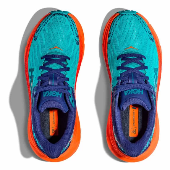 HOKA Challenger ATR 7 Shoes Turquoise Blue Orange Navy Blue Women 2 HOKA Challenger ATR 7 Shoes Turquoise Blue Orange Navy Blue Women - Image 2