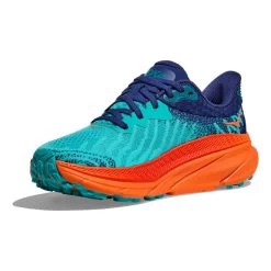 HOKA Challenger ATR 7 Shoes Turquoise Blue Orange Navy Blue Women 8 HOKA Challenger ATR 7 Shoes Turquoise Blue Orange Navy Blue Women -Hoka hk 1134498 cvo 003